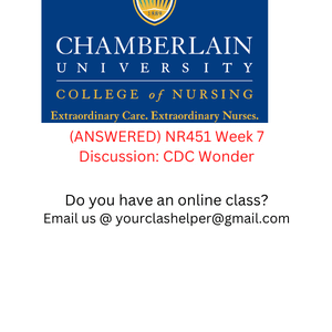 ANSWERED NR451 Week 7 Discussion CDC Wonder 1 1 277338d4db1